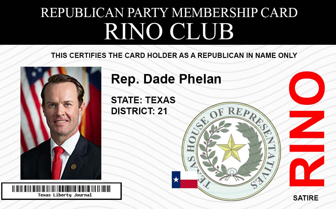 Dade Phelan RINO Membership Card