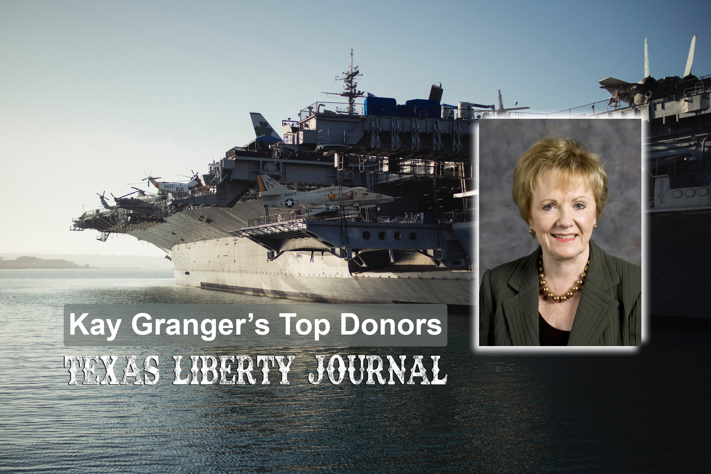 Kay Granger portrait with air craft carrier.