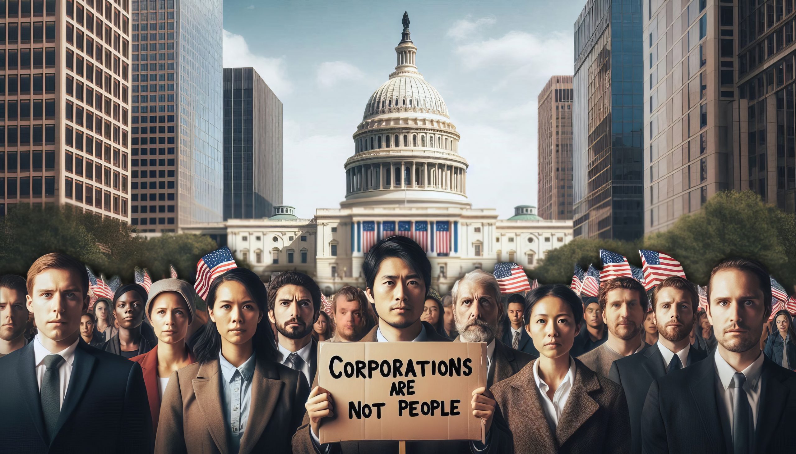 Corporations are not people. AI generated.