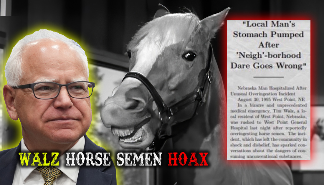 Tim Walz Horse Semen Hoax